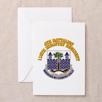4B118IR - M01 - 02 - DUI - 4th Bn - 118th Infantry Regt with Text - Greeting Cards (Pk of 10)